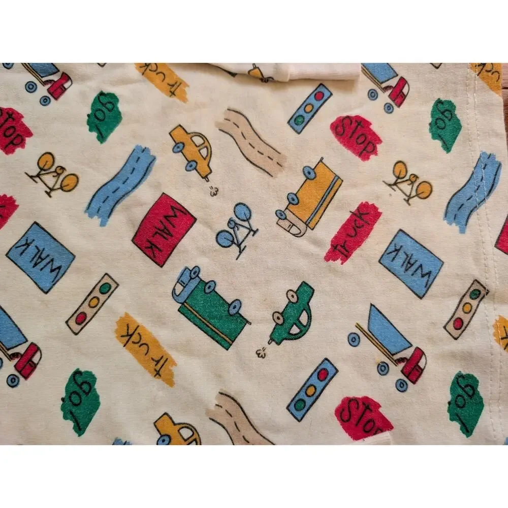 Vintage 90s First Impressions Trucks Road Signs AOP Cotton Pajamas 4T